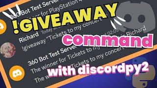 How to create a !giveaway in your discord server with #python #discordpy