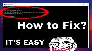 [HOW TO FIX] "Adb is not recognized as internal or external command" || Easy Android Tutorial (EAT)