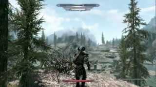 TES 5: Skyrim #Dawnguard - Лук Ауриэля в бою.(Эпик в Конце)