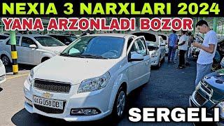 15 августа 2024 г NEXIA 3 NARXLARI SERGELI MOSHINA BOZORI 2024 Нексия 3 нархлари 2024 SERGELI BOZORI