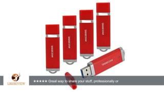 DIGIOCEAN(TM) 32GB USB 3.0 Bulk Flash Drives Memory Storage Stick Thumb Drive, Red, 5- Pack |