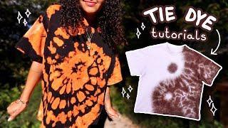 TIE DYE Batik ~ Spirale & Yin Yang Muster mit Farbe und Bleach 