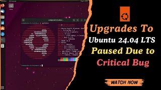 Upgrades to Ubuntu 24.04 LTS Paused Due to ‘Critical Bug’!