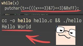 My First Hello, World in C. Very proud!