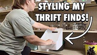 Home decor thrift store shopping finds & styling my Thrifted pieces ~ vlog style!