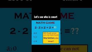 Let's see who is smart #shorts #fyp #maths #riddles