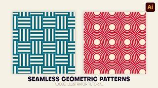 create seamless geometric patterns | adobe illustrator tutorial