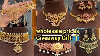 Don't miss Giveaway  wholesale chokers #wholesale price #trending #onegramgoldjewellery #6300863457