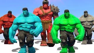 Red Planet Hulk SMASH Blue Hulk vs Hulk vs Grey Hulk - Epic Battle