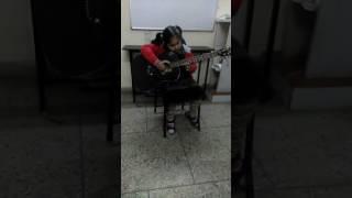 Aahana pant is playing gitar