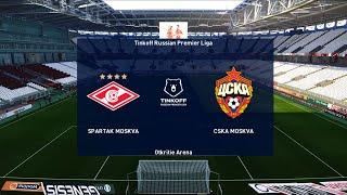 Spartak Moscow vs CSKA Moscow | Otkritie Arena | 2020-21 Russian Premier Liga | PES 2021