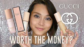 Gucci Beauty Natural Finish Foundation and Silk Priming Serum 12 Hr Wear Test and Review (Combi-Dry)