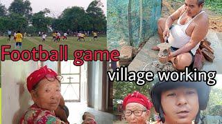 My village working and Star football game मेरो गाउँ काम गर्ने र स्टार फुटबल खेल Vlog