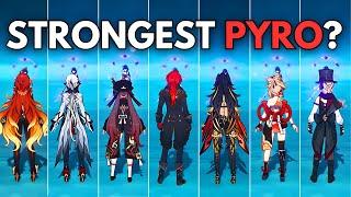 Who is strongest Pyro DPS?? Mavuika vs All Pyro!! [ Genshin Impact ]