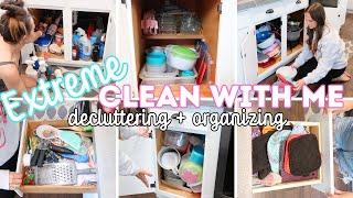 EXTREME DECLUTTERING AND ORGANIZING | CLEAN WITH ME | CLEANING MOTIVATION