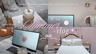 summer diaries ౨ৎ⋆.˚ last days of summer, productive days, good food, alone time. etc