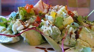 California avocado salad with Dungeness crab