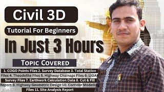 Civil 3D for Beginners Tutorial | Complete Autodesk CIVIL 3D from Scratch