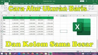 Mengatur Ukuran Baris Dan Kolom Di Ms Excel Agar Sama