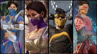 Kitana, Mileena, Takeda & Kenshi - De-Khaosed (Human / Normal) Skin Mod Showcase - Mortal Kombat 1