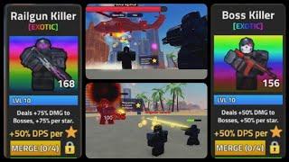 Boss Killer And Railgun Killer Soldier Full Damage Output Review | Military Tycoon Roblox PS5