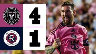 MESSI 2 GOALS | New England vs Inter Miami 1-4 | Highlights & Goals 2024