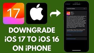 How to downgrade "iOS 17 to iOS 16" without computer in iPhone