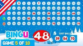 BINGO 75 caller, with an English woman's voice. To play with friends and for free | BINGU