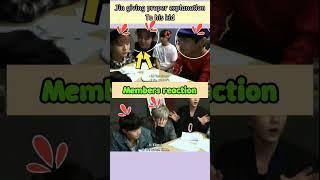 jin gave proper explanation to jk  #jinkook #kookjin