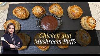 Easy Chicken & Mushroom Puffs Pastry Recipe‍🟫️|Puff Pastry #recipe By #chefsumera #food #cooking