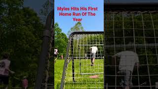 Myles Hits His First Home Run Of The Year #trending #sports #viral #wiffleball