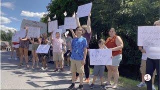 Clint Halftown joins supporters within the Cayuga Indian Nation for walk of solidarity