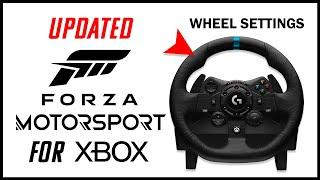 UPDATED FORZA MOTORSPORT  Logitech G923 Wheel & Force Feedback Settings for Xbox - Realistic Feel