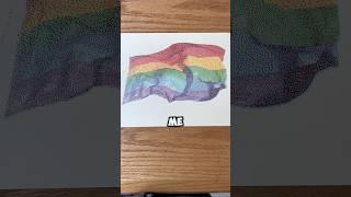 Pride Flag Drawing! #pridemonth #prideflag #prideart #pointillism #drawing