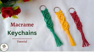 Macrame Keychain Tutorial Step-by-step | DIY Keychain Tutorial | Macrame Crafts