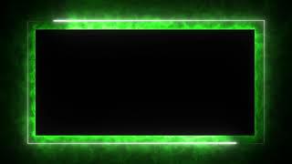 Glowing frame black screen | Neon light border | Frame template video background