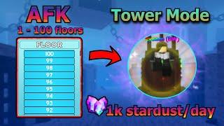 How To Auto Battle (AFK) Tower Mode 1 - 100 Floors in 3X, 1K Stardust/Day | All Star Tower Defenses