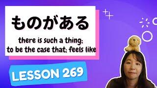 # 269 Learn Japanese【ものがある】there is such a thing; to be the case that; feels like - N2 Grammar -