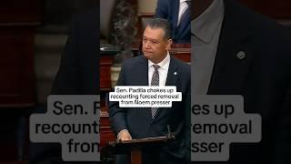 Sen. Padilla chokes up recounting forced removal from Noem presser