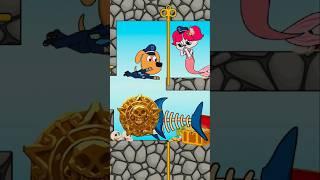 What Will Labrador Choose - Papillon Mermaid or Treasure ?? #shorts #animation #sherifflabrador