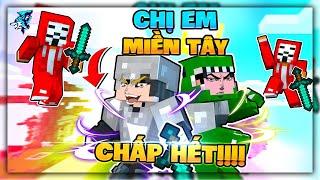 Siro và Khangg Hủy Diệt Team Địch Khi Chơi Bedwars trong Minecraft || Chị Em Miền Tây