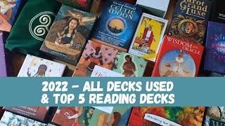 All the tarot and oracle decks I used in 2022 (and my top 5!)