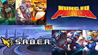 S.A.B.E.R VS KUNG FU PANDA 1 VS 1 FIGHT | MOBILE LEGENDS KUNG FU PANDA VS SABER