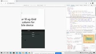 Angular 10 ag-Grid hide column for mobile device