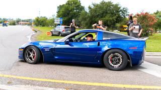 Jacksonville Caffeine & Octane | Pullout's & Flybys - COPS | June 2025 #caffeineandoctane #carshow