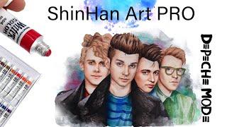 Акварель Shinhanart PRO / speed painting Depeche Mode