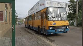 Tramway Museum Leipzig, Germany: historic bus Ikarus 280 serves as rail replacement bus