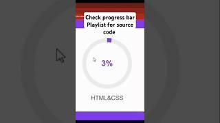 How to make circular progress bar using HTML CSS and JavaScript