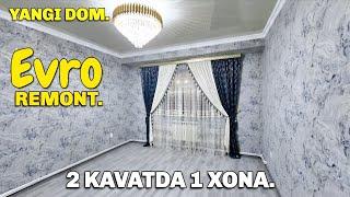 Урганч шахар марказида янги дом. 2 каватда 40м2. 1хонали кв 310 млн. Мулжал : Урганч Вакзал.