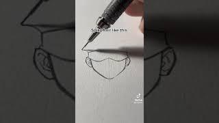 How to doddle in class gojo very easy #drawing #drawingtutorial #gojo #jjk #shorts